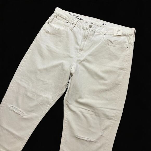 NWT J.CREW Slouchy Boyfriend Jeans in White READ DESCRIPTION SZ 16 - Picture 4 of 12